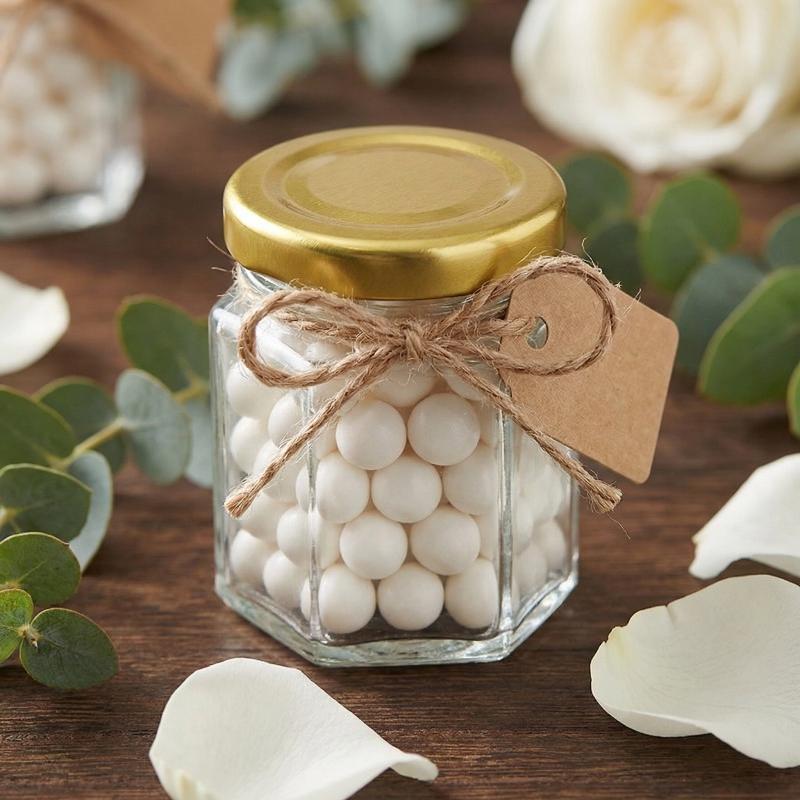 Mason Jar 8Oz - 3/5pcs 45ml Mini Hexagonal Jars With