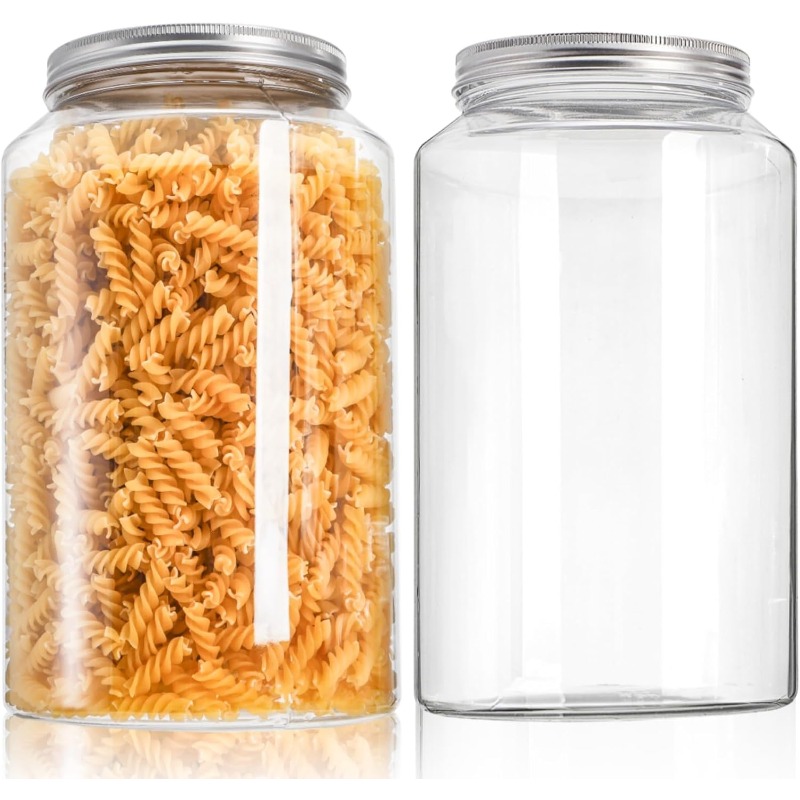 Mason Jar 8Oz - 1-Pack 1 Gallon Clear Plastic Jars