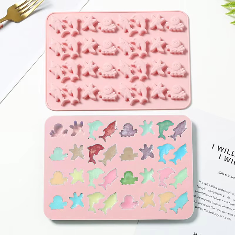 Candle Making Supplies Kit - Seabed Creature Chocolate Silicone Mold Dolphin