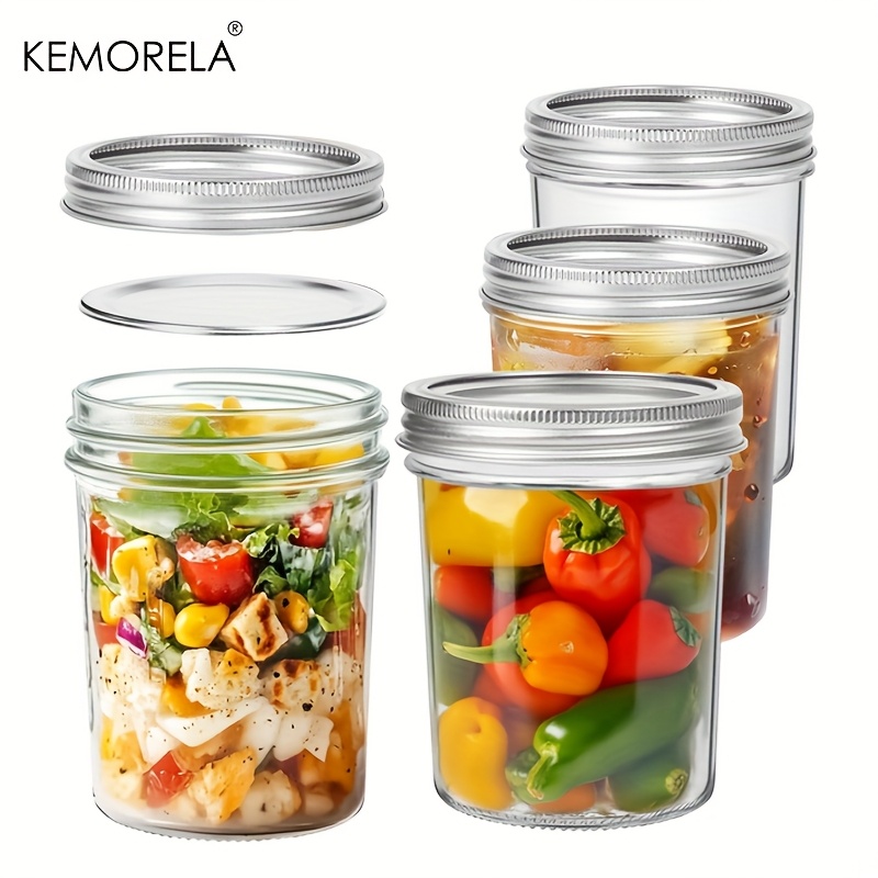 Mason Jar 8Oz - KEMORELA Mason Jars 350ML With Lids
